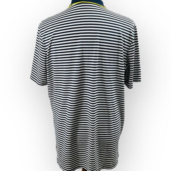Ralph Lauren RLX Polo Shirt Compher Cup Blue Stripe Performance Preppy Men’s XL - Picture 4 of 9